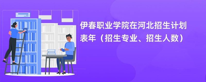 伊春职业学院在河北招生计划表2024年（招生专业、招生人数）